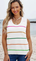 Striped sweater tank