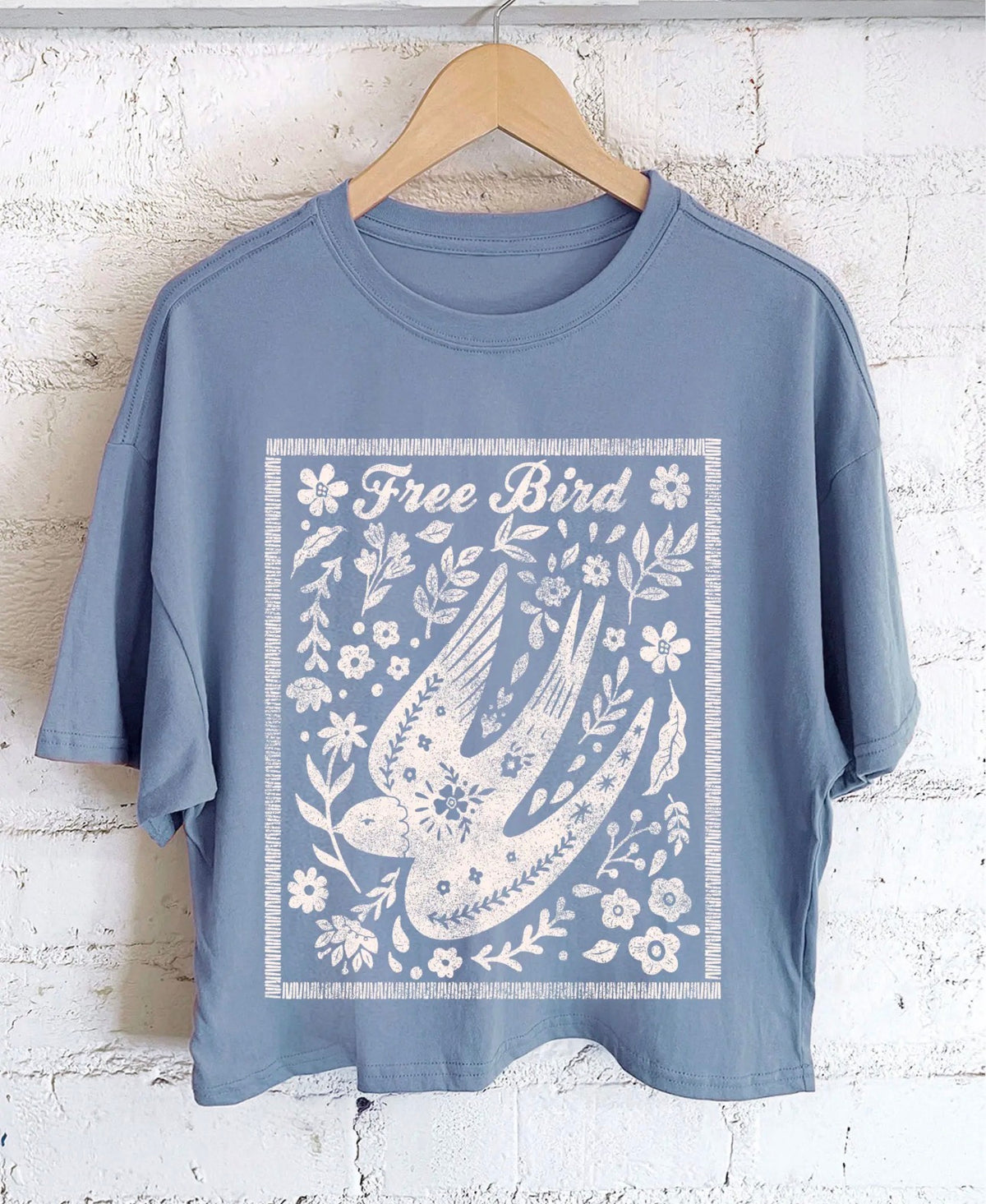 Free bird - blue, long crop