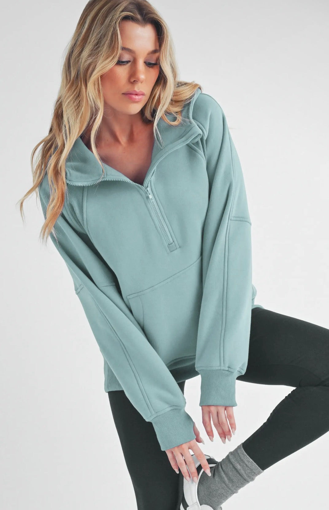 Hooded Pale blue pullover