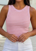 Pink stripe tank