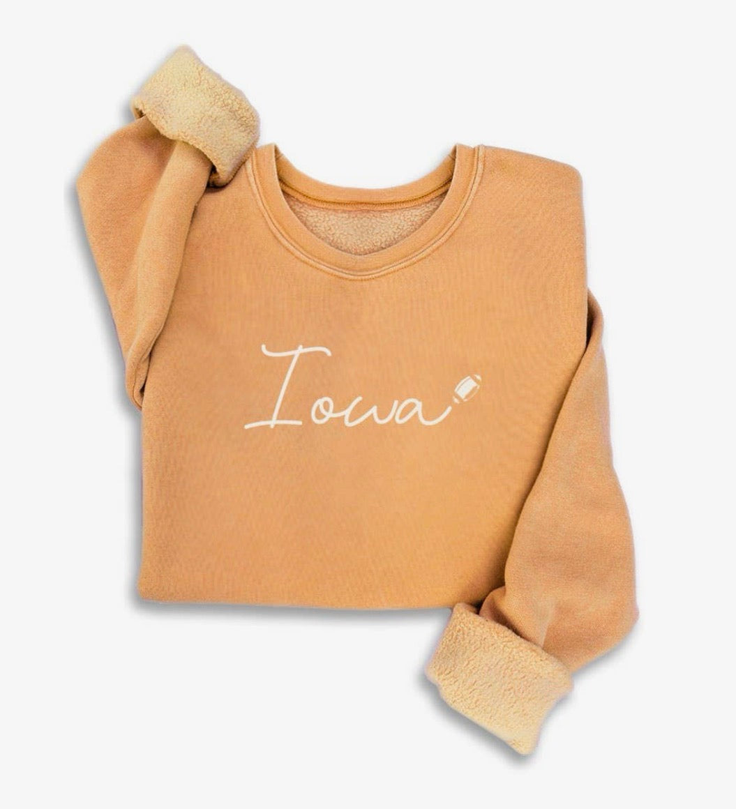 Iowa gold football sweatshirt
