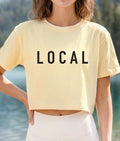 Yellow local tee - crop