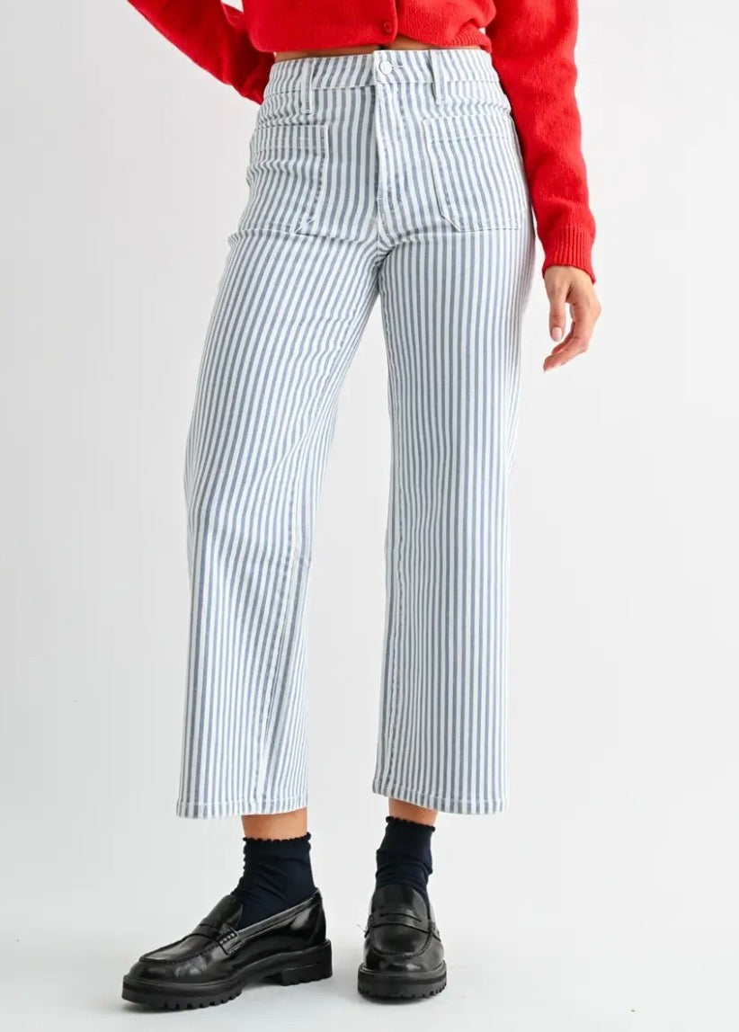 Mica blue striped crops