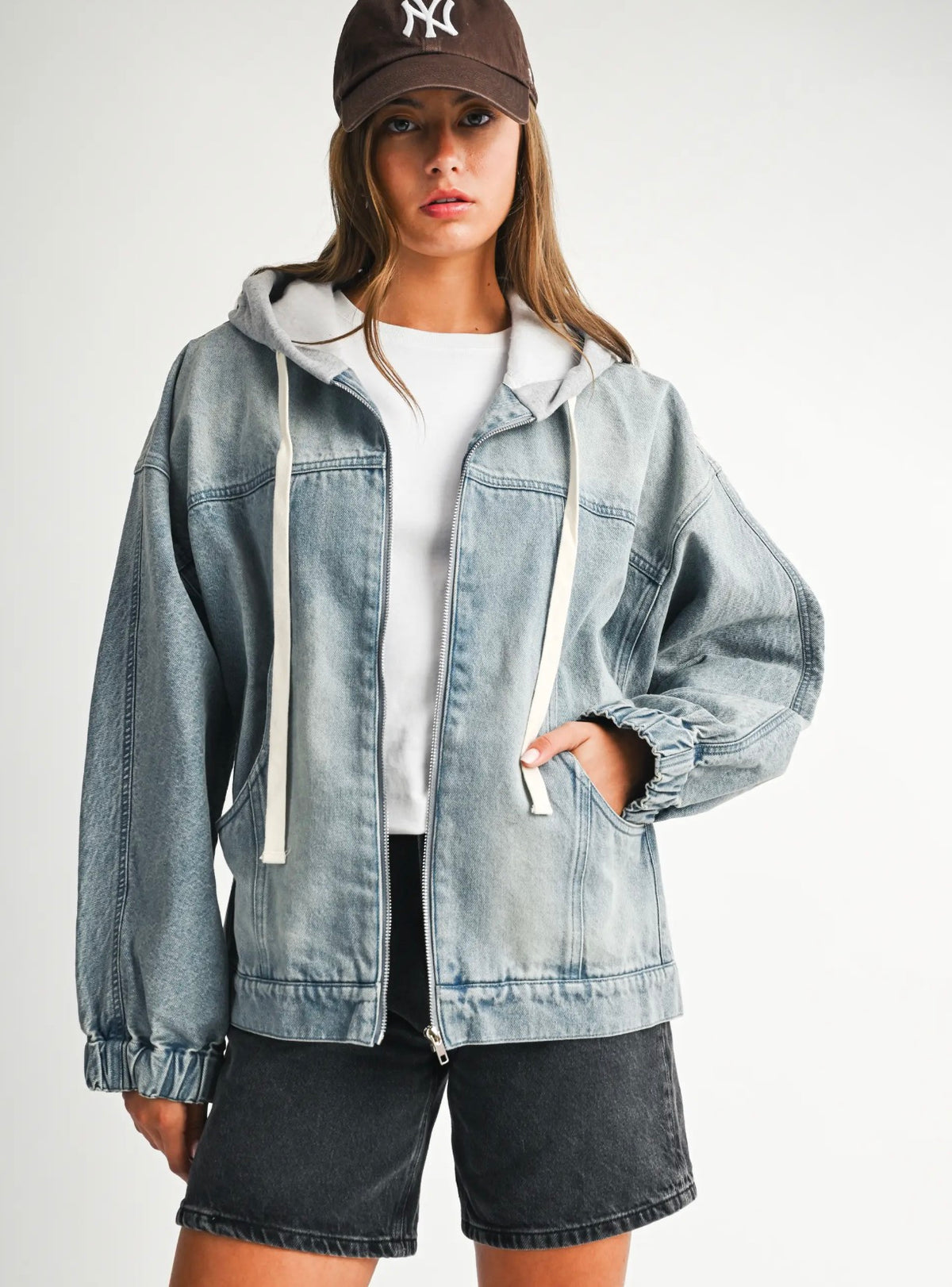 Hooded Jean jacket