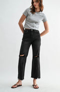Mica black distressed jeans