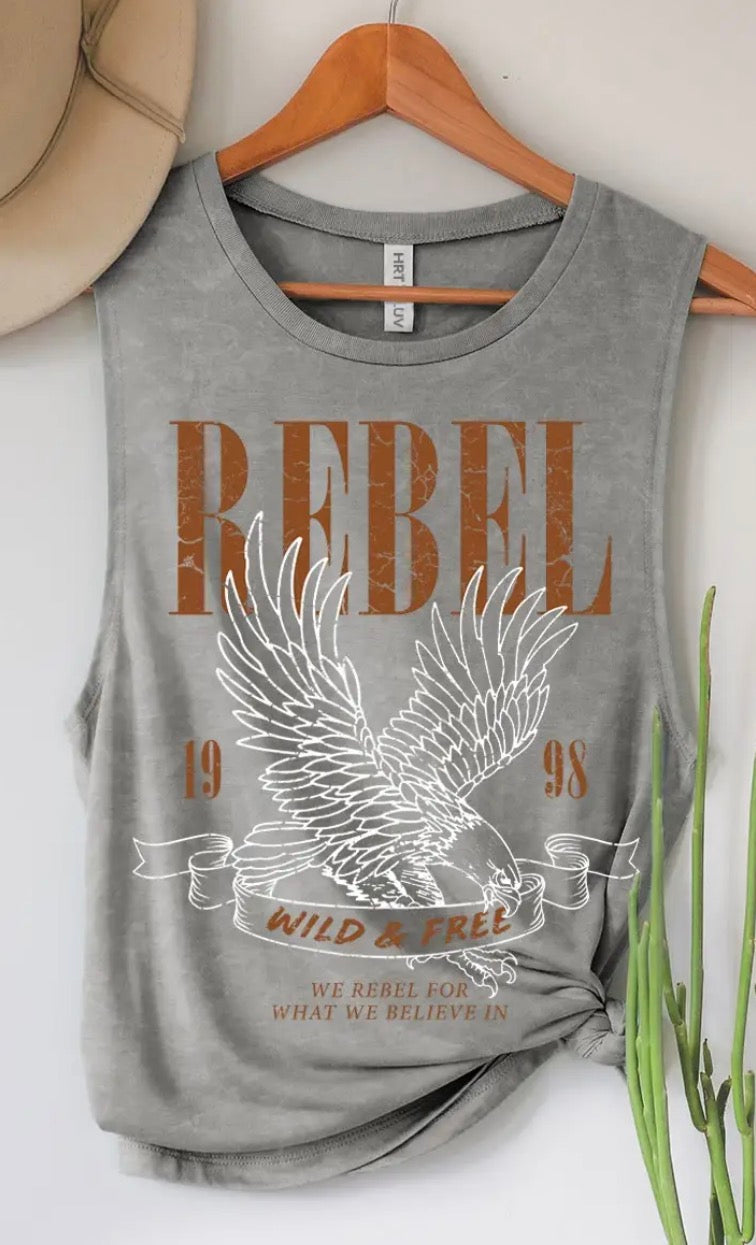 Rebel - grey tank top