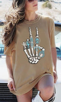 Skeleton hand oversized tee