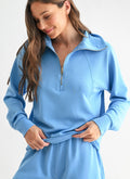 Denim drift blue half knit