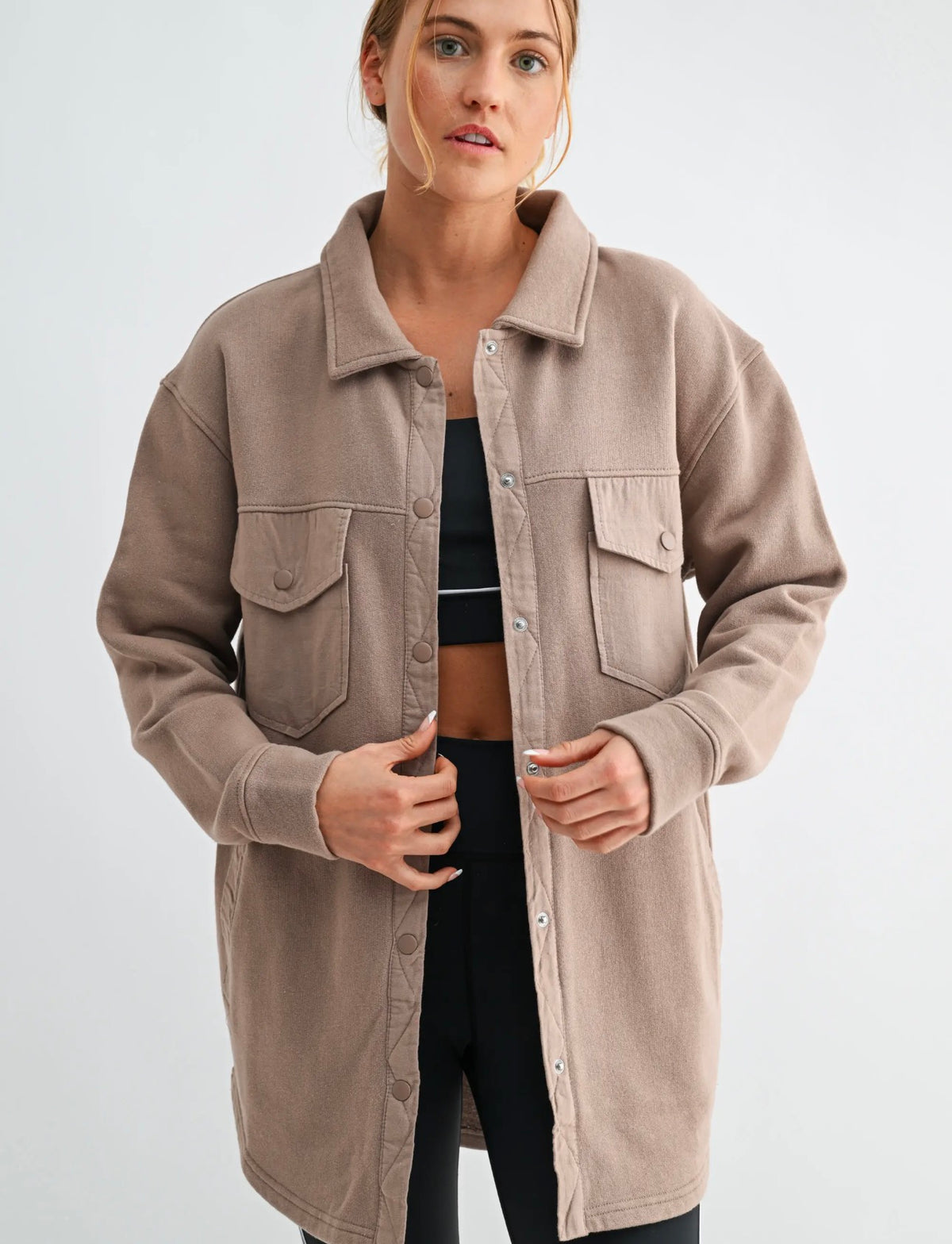 Taupe shacket