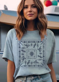 Western bandana - vintage blue