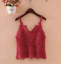 Wine lace tank