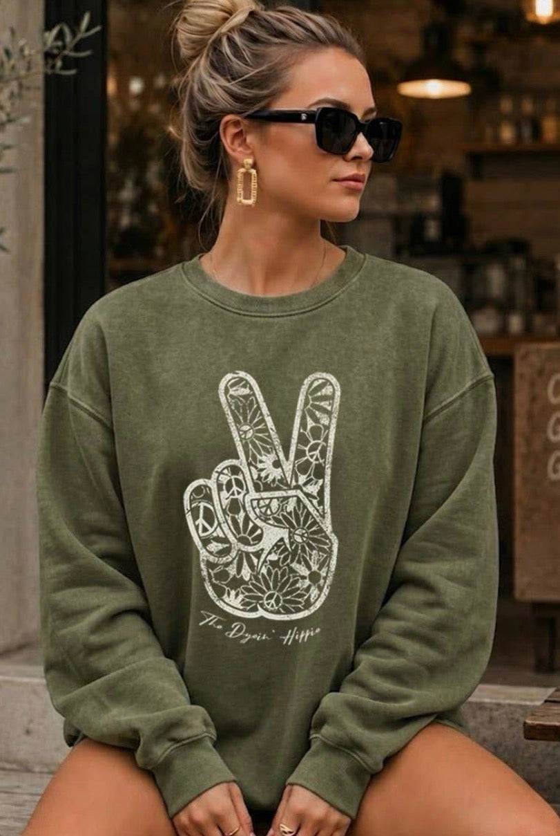 Peace and love sweatshirt