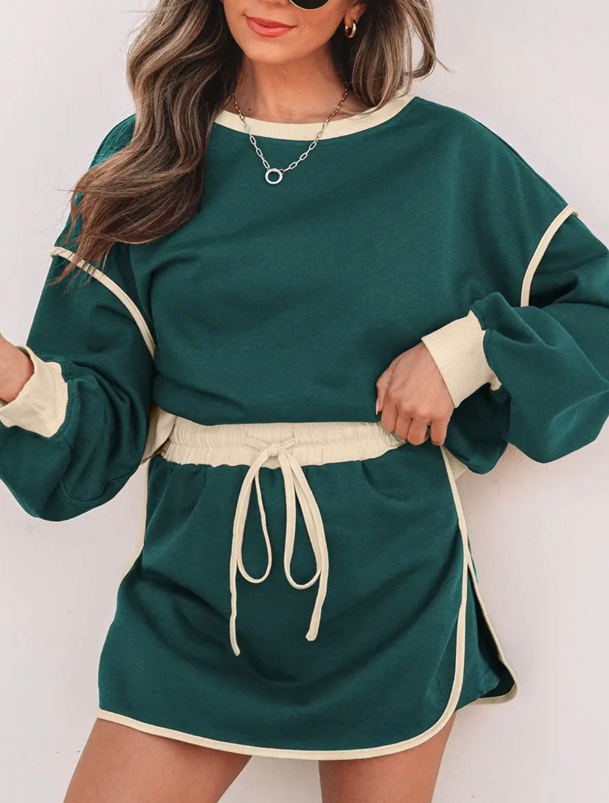 Evergreen skort set