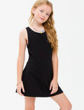Girls black romper dress