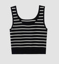U-neck striped tank