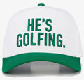 Green “he’s golfing” hat