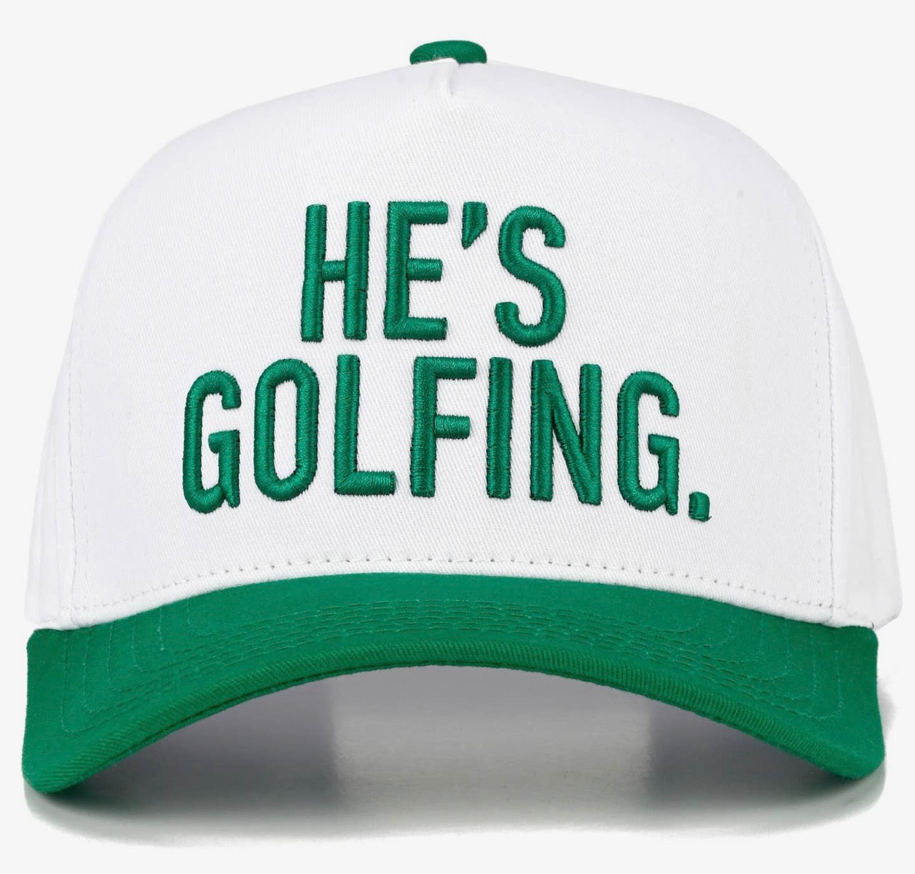 Green “he’s golfing” hat