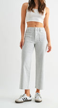 Mica grey striped crop