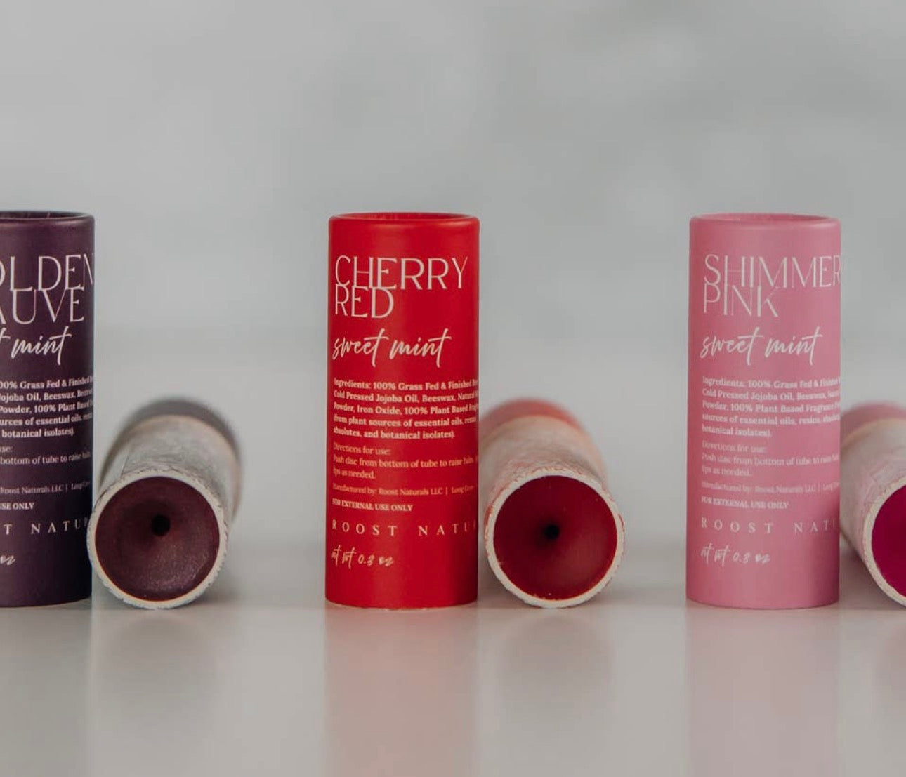Tinted tallow lip balm