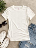Vanilla ribbed short sleeve